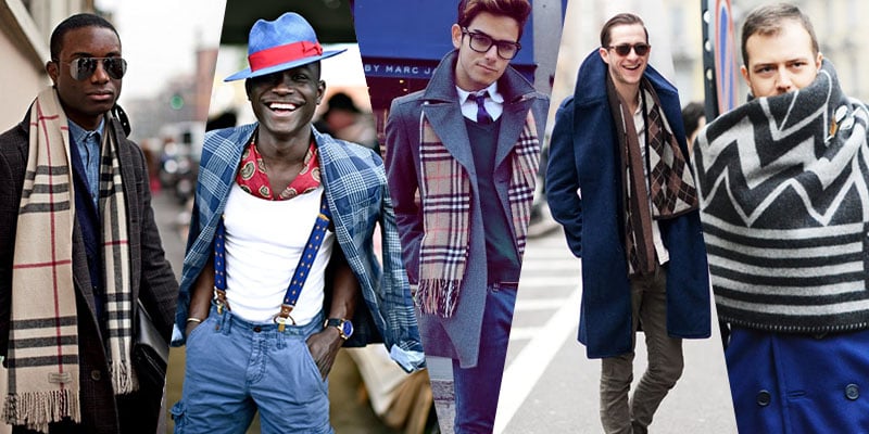 Scarves for Men Street Style Trend 2014