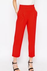 ASOS Occasion High Waist Tailored Peg Trouse - Red and Denim
