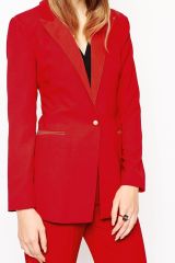 ASOS Premium Tuxedo Blazer - Red and Denim