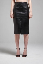 Nicholas_Leather_Split_Front_Skirt