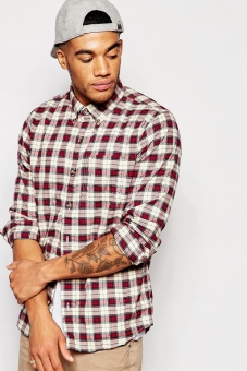 Abercrombie & Fitch Tartan Shirt In Muscle Slim Fit