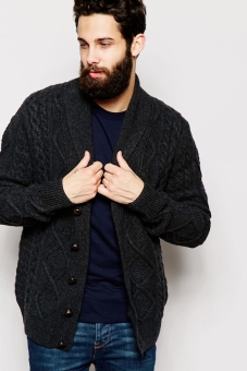 Barbour Cardigan with Cable Knit