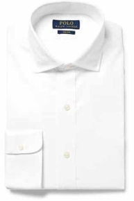 White Slim-Fit Cotton-Poplin Shirt