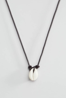 ASOS Faux Leather Rope Necklace With Shell