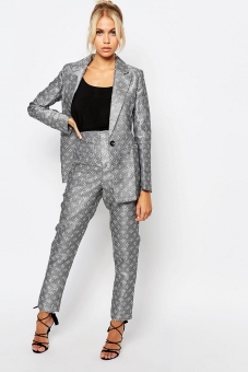 Fashion Union Suit Pants In Tile Print Co-Ord