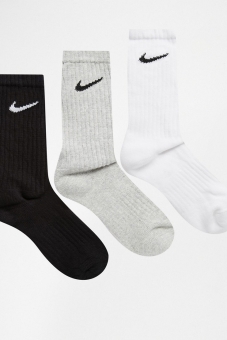 Nike 3 Pack Cotton Crew Socks