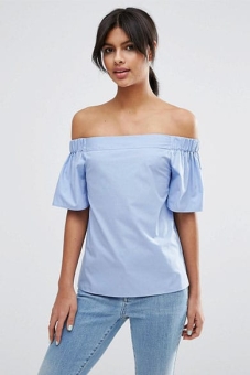 ASOS Off The Shoulder Top in Cotton
