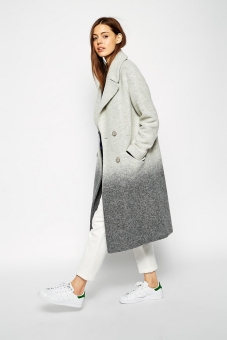 ASOS Oversized Coat in Ombre Boiled Wool