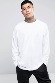 ASOS Oversized Long Sleeve T-Shirt In White