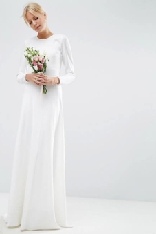 asos-bridal-panelled-seamed-fishtail-maxi-dress