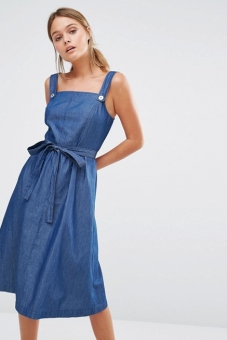 oasis-chambray-pinafore-belted-dress