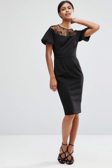 asos-pencil-dress-with-lace-yoke-and-puff-sleeve
