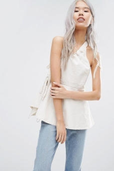 Weekday Press Pack One Shoulder Top with Buckle