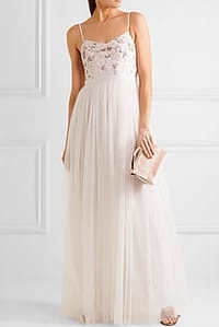 NEEDLE & THREAD Embellished tulle gown