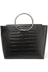 LITTLE LIFFNER Ring croc-effect leather tote