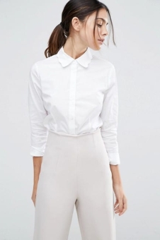 ASOS Scallop Collar White Shirt
