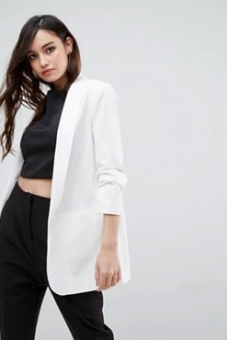 ASOS Blazer with Rouched Sleeve