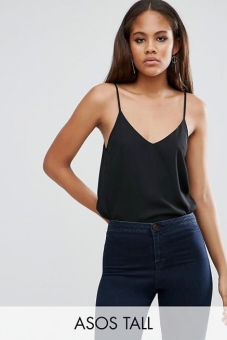 ASOS TALL Woven Cami Top with Double Layer