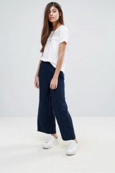 Whistles Stitch Fluid Crop Wide Pant