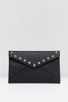 Yoki Envelope Clutch Bag With Star Studding