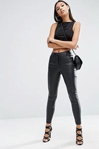 ASOS Leather Look Stretch Skinny Pants