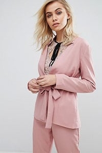Fashion Union Blazer With Tie Front Co-Ord