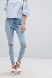 New Look Skinny Ripped Knee Jeans
