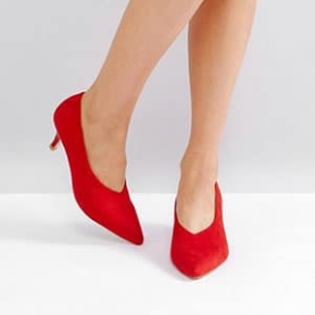 RAID Ayla Red Kitten Heeled Shoes