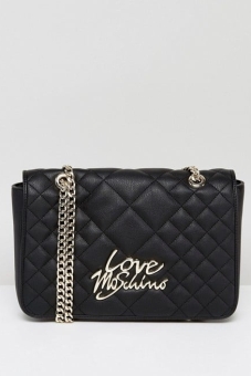 Love Moschino Matte Quilted Shoulder Bag with Chain