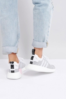 adidas Originals NMD R2 Sneakers In White And Black