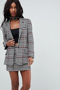 ASOS Tailored Mansy Blazer in Prince of Wales Check