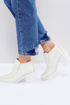 Intentionally Blank Henry White Ankle Boots