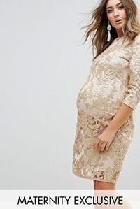 TFNC Maternity Mini 34 Length Sleeve Sequin Dress