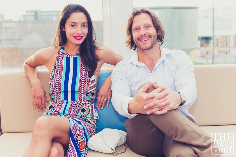 Janek Gazecki with partner Natalie Decorte