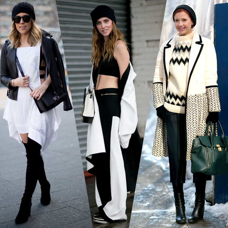 black and white monochrome street style trend