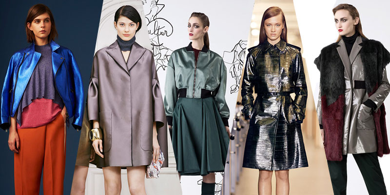 metallic coats pre-fall 2014-