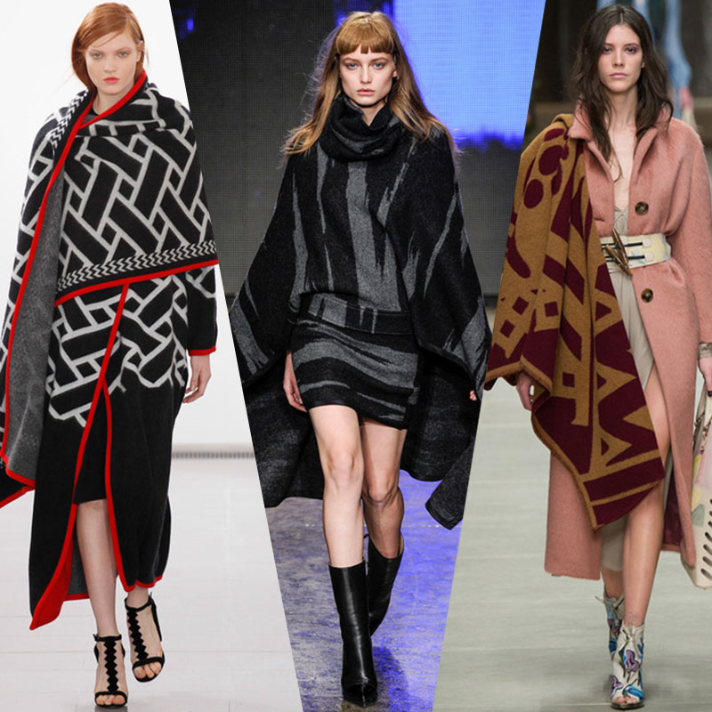 blanket scarf top trend runway fall 2014