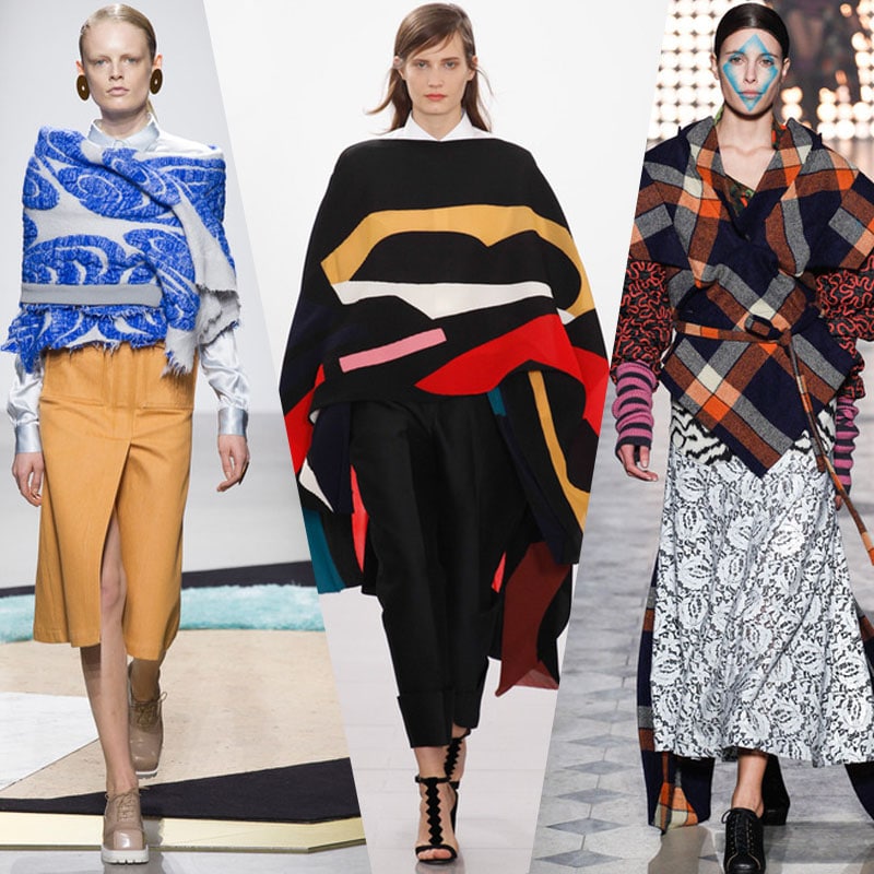 blanket scarf top trend street style