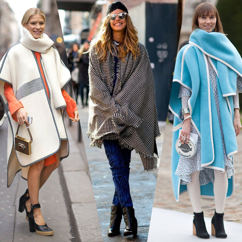 blanket scarf top trend street style