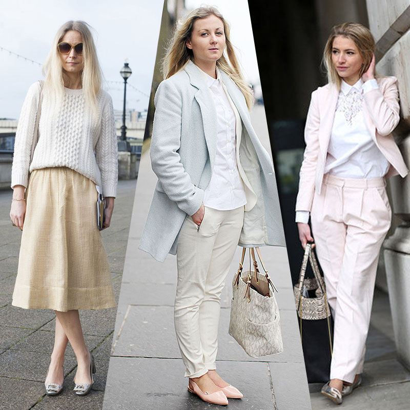 London street style pastels