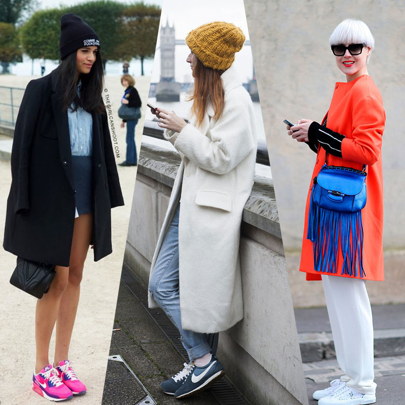 London street style sneakers