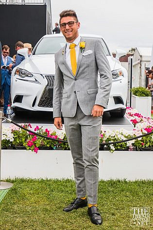 Photo by <a href="https://www.thetrendspotter.net/about"rel="nofollow" target="_blank">Colin Gold</a> Melbourne Cup 2014 Street Style