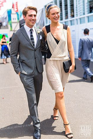 Photo by <a href="https://www.thetrendspotter.net/about"rel="nofollow" target="_blank">Colin Gold</a> The Best Street Style from Emirates Stakes Day 2014