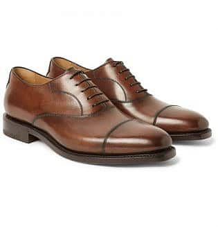 tan leather oxford shoes