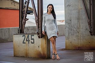 Grace Huang wears The Complete Control Dress Grace Huang