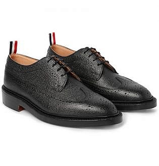 Pebble Grain Leather Longwing Brogues