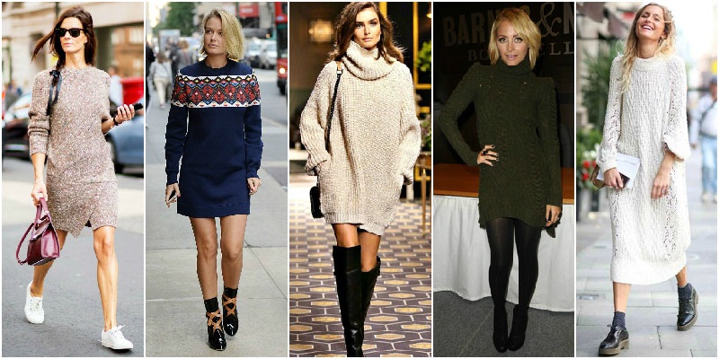 Knitted Jumper Dress Winter Wadrobe Essentials