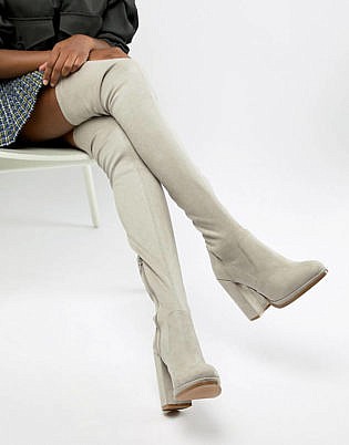 Asos Design Kassidy Heeled Thigh High Boots