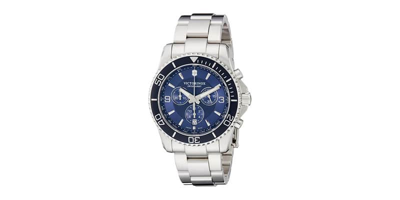 Victorinox Mens 241689 Maverick Stainless Steel Bracelet Watch