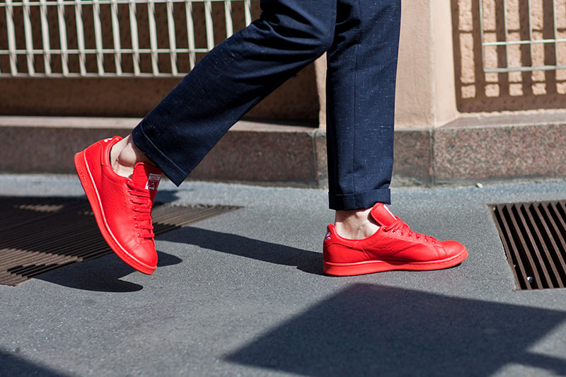 red sneakers mens fashion